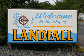 Sign for Landfall